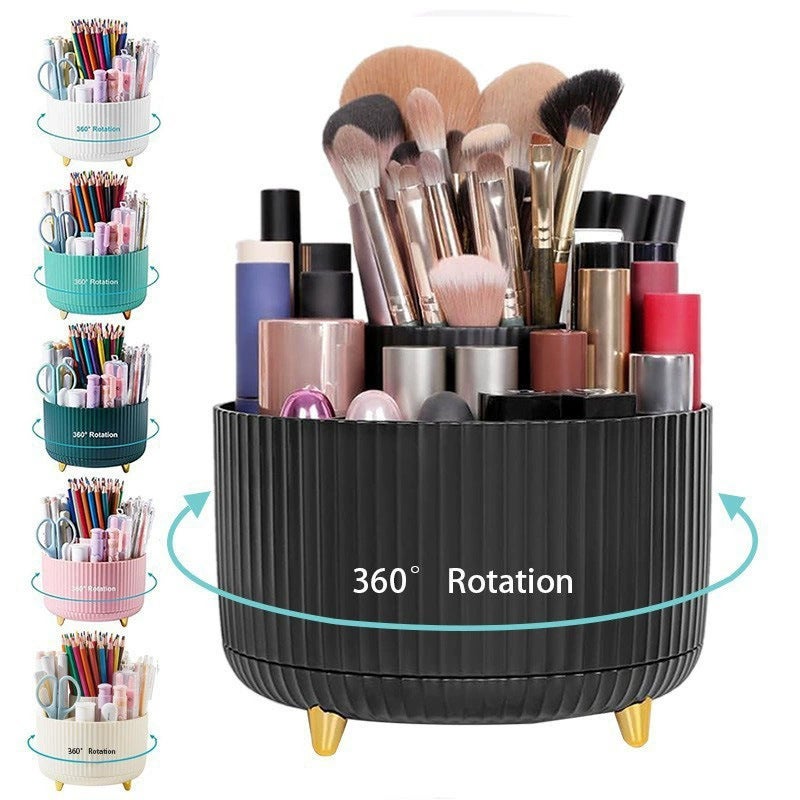 Classification Storage Desktop Storage Plastic Rotating Pen Holder Cosmetics Storage Box Sense Home Table Light Luxury Storage Rack - Image 3